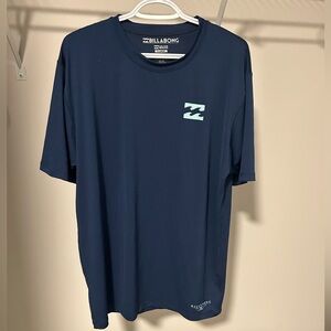 Billabong Men's Deep Blue Tee with Aqua Logo